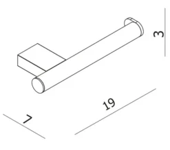 Essential Urban Fixed Chrome Toilet Roll Holder -Burlington Shop QS V59887 2 mn