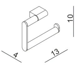 Essential Urban Hinged Chrome Toilet Roll Holder -Burlington Shop QS V59888 2 mn