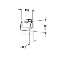 Duravit Karree Chrome Toilet Roll Holder - 0099551000 -Burlington Shop QS V72871 2 mn
