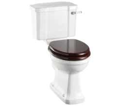 Burlington Regal White Slimline Close Coupled WC With Ceramic Cistern Lever