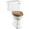 Burlington White Closed Coupled WC With Front Button Cistern 720mm - P5 - C2