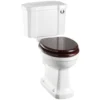 Burlington White Slimline Closed Coupled WC With Front Button Cistern 730mm