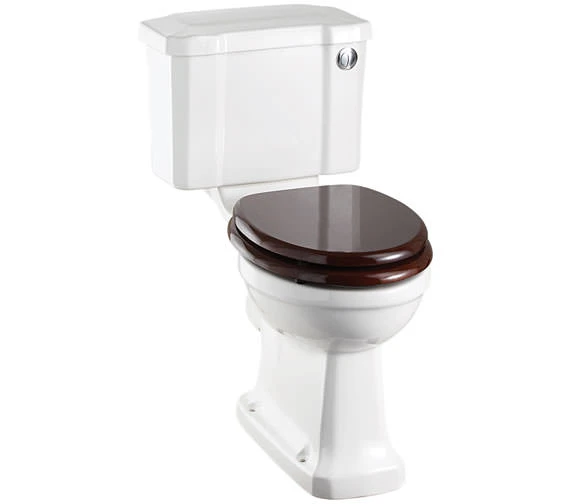 Burlington White Slimline Closed Coupled WC With Front Button Cistern 730mm 1 Burlington White Slimline Closed Coupled WC With Front Button Cistern 730mm