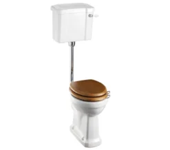 Burlington White Slimline Low Level WC With Ceramic Cistern Lever