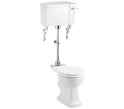 Burlington Medium Level WC With White Ceramic Lever