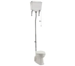 Burlington White High Level WC With Aluminium Cistern - P2 - T59 WHI