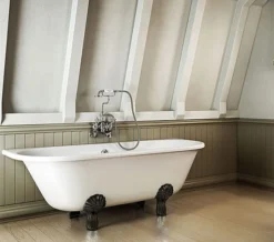 Burlington Avantgarde 1700 X 750mm White Back-To-Wall Bath -Burlington Shop QS V77477 7 mn