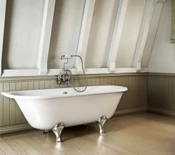Burlington Avantgarde 1700 X 750mm White Back-To-Wall Bath -Burlington Shop QS V77477 9 mn