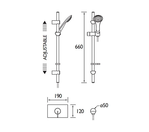 Bristan Sonique2 Thermostatic Recessed Chrome Shower Valve With Riser Kit 2 Bristan Sonique2 Thermostatic Recessed Chrome Shower Valve With Riser Kit - Image 2