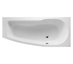 Britton Cleargreen Ecocurve Right Hand White 1700mm X 750mm Shower Bath -Burlington Shop QS V8122 3 mn